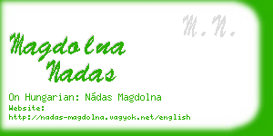 magdolna nadas business card