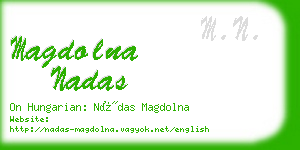 magdolna nadas business card